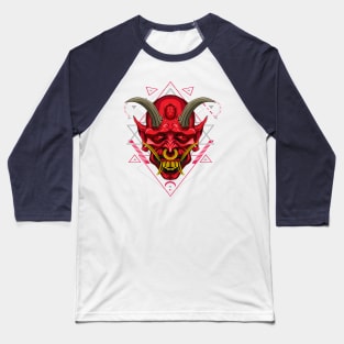 blood oni yokai mask Baseball T-Shirt